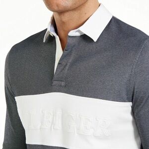 Tommy Hilfiger Men’s Long Sleeve Polo Shirt Logo